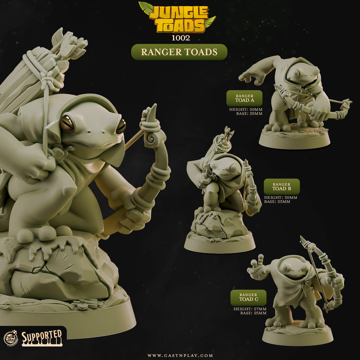 Ranger Toads, Cast N Play, Jungle Toads – Daedalus Studios