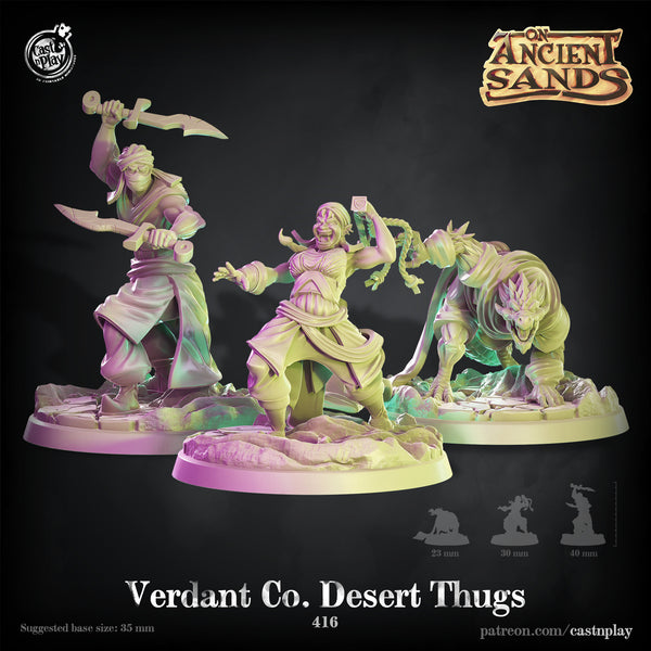 Verdant Company Desert Thugs, Cast N Play, On Ancient Sands