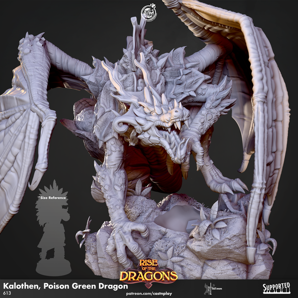 Kalothen, Poison Green Dragon, Cast N Play, Rise of the Dragons