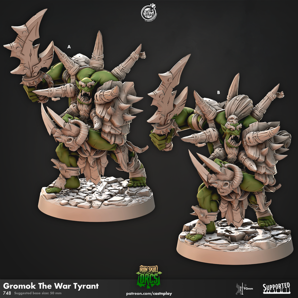 Gromok the War Tyrant, Cast N Play, Iron Skull Orcs