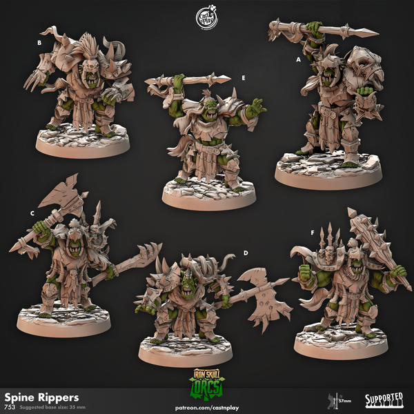 Spine Rippers, Cast N Play, Iron Skull Orcs
