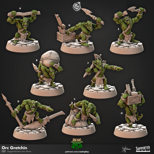 Orc Gretchins, Cast N Play, Iron Skull Orcs