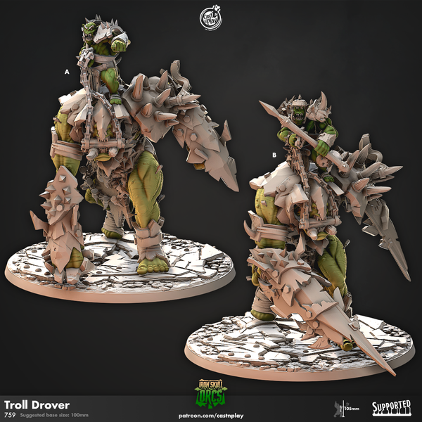 Troll Drover, Cast N Play, Iron Skull Orcs