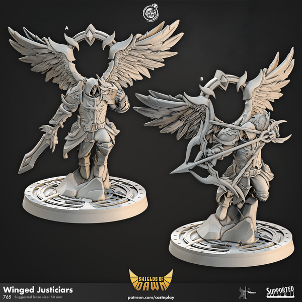 Winged Justicars, Cast N Play, Shields of Dawn