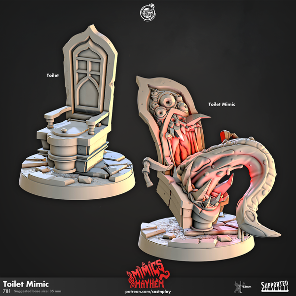 Toilet Mimic, Cast N Play, Mimics Mayhem