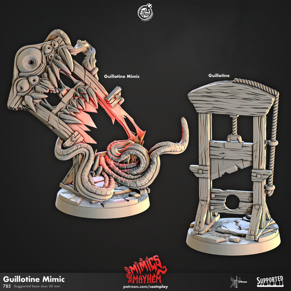 Guillotine Mimic, Cast N Play, Mimics Mayhem