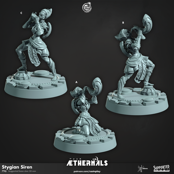 Stygian Siren, Cast N Play, Aethernals