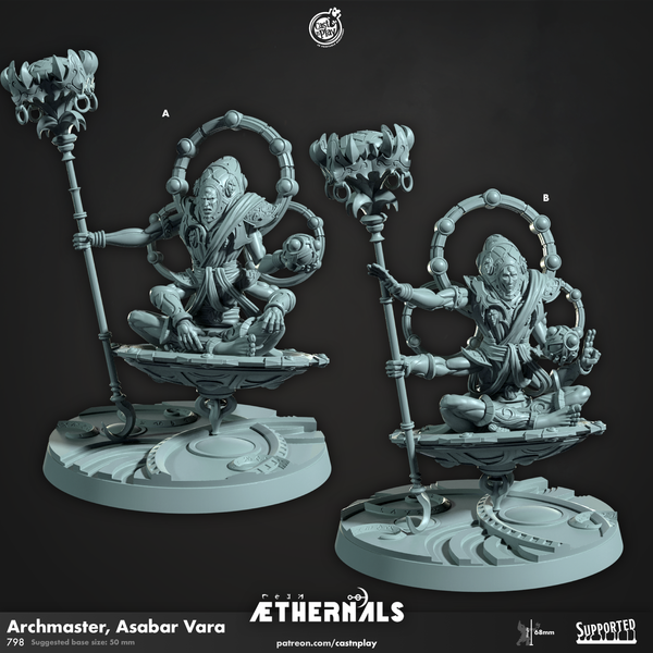 Archmaster Asabar Vara, Cast N Play, Aethernals
