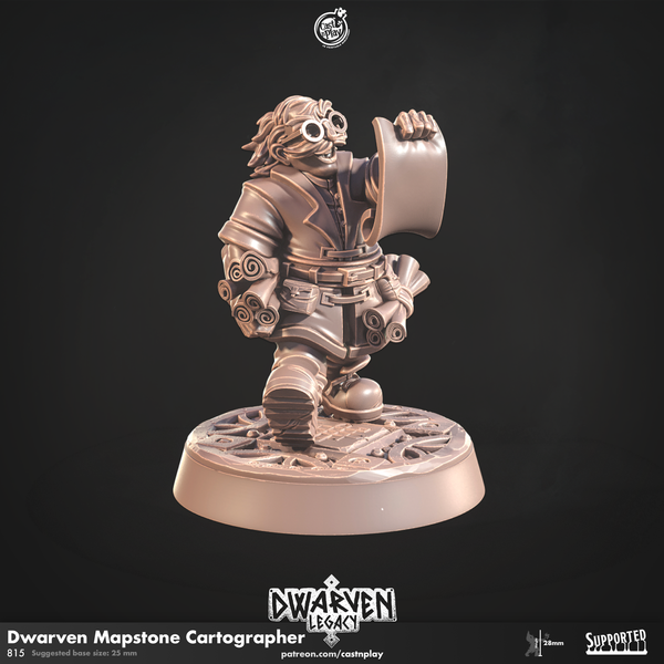 Dwarven Mapstone Cartographer, Cast N Play, Dwarven Legacy