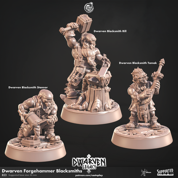 Dwarven Forgehammer Blacksmiths, Cast N Play, Dwarven Legacy