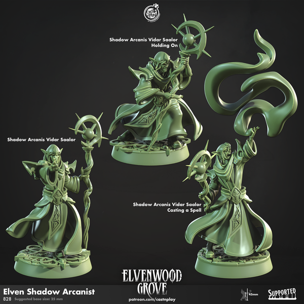 Elven Shadow Arcanist, Cast N Play, Elvenwood Grove