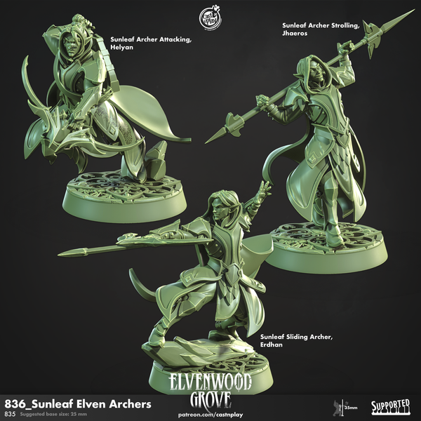 Sunleaf Elven Archers, Cast N Play, Elvenwood Grove