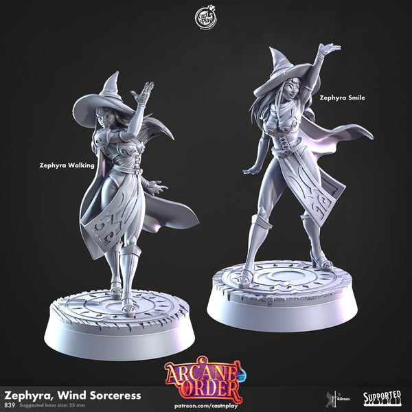 Zephyra, Wind Sorceress, Cast N Play, Arcane Order
