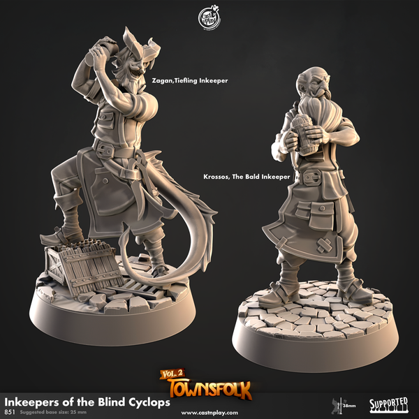 Innkeepers of the Blind Cyclops, Cast N Play, Townsfolk Vol. 2