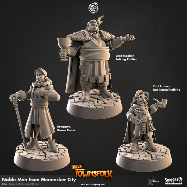 Noble Men from Mennesker City, Cast N Play, Townsfolk Vol. 2