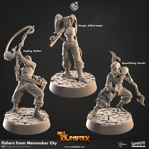 Fishers from Mennesker City, Cast N Play, Townsfolk Vol. 2