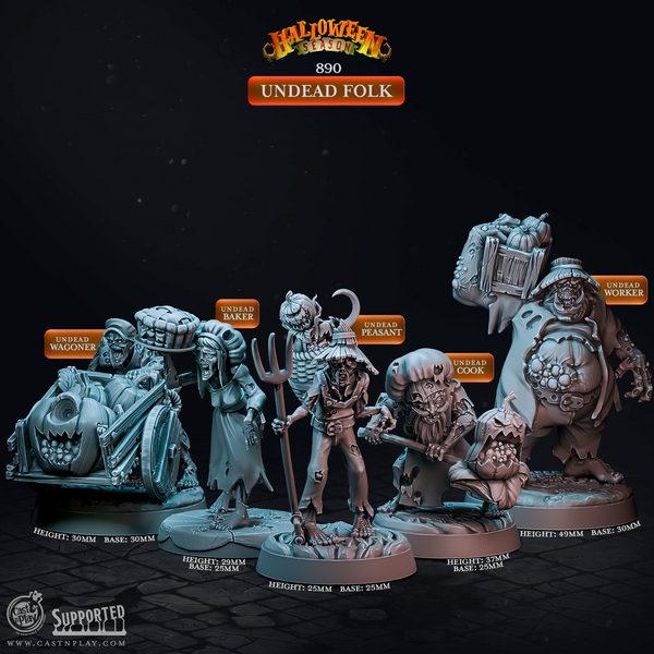Undead Folk, Cast N Play, Halloween Season
