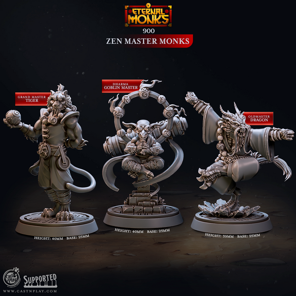 Zen Master Monks, Cast N Play, Eternal Monks
