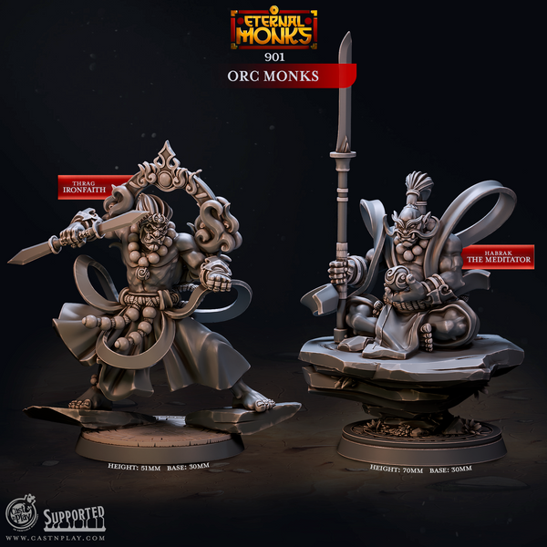 Orc Monks, Cast N Play, Eternal Monks