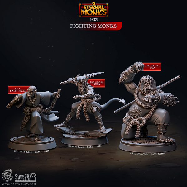 Fighting Monks, Cast N Play, Eternal Monks