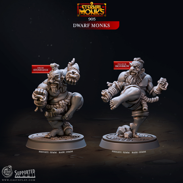 Dwarf Monks, Cast N Play, Eternal Monks