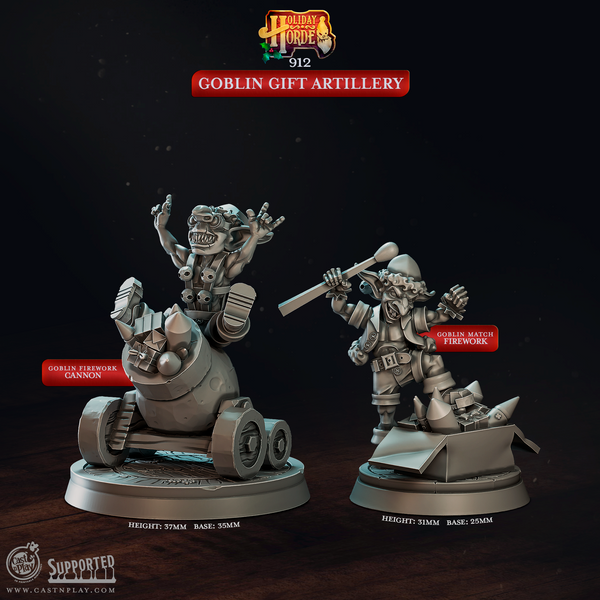 Goblin Gift Artillery, Cast N Play, Holiday Horde