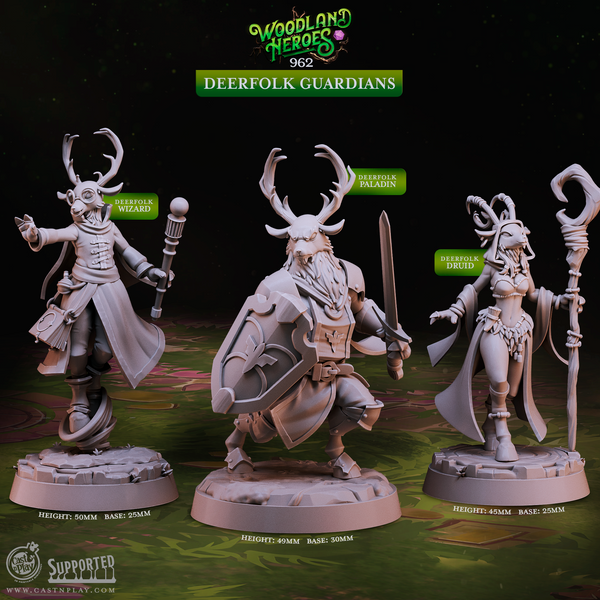 Deerfolk Guardians, Cast N Play, Woodland Heroes