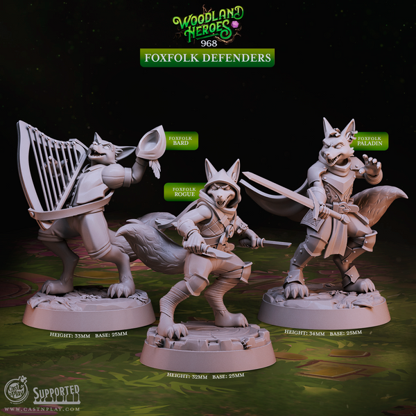 Foxfolk Defenders, Cast N Play, Woodland Heroes