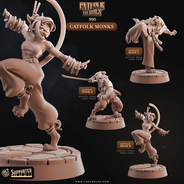 Catfolk Monks, Cast N Play, Catfolk Heroes