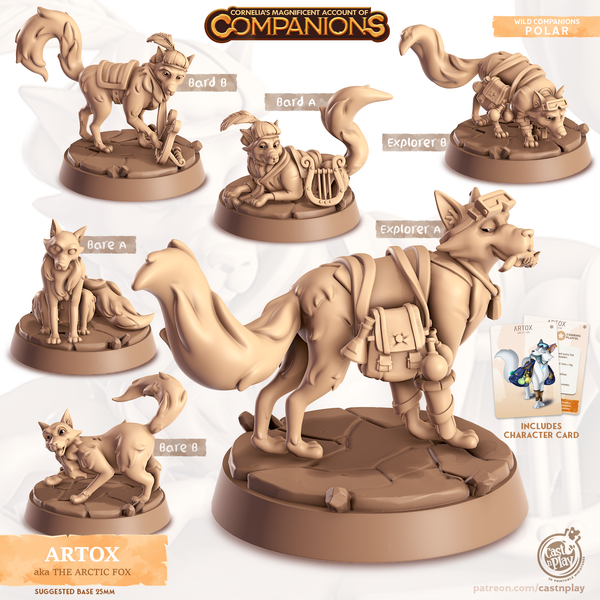 Artox the Arctic Fox, Cornelia's Companions, Cast N Play