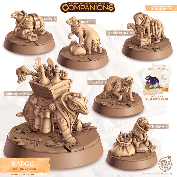 Badgg the Badger, Cornelia's Companions, Cast N Play