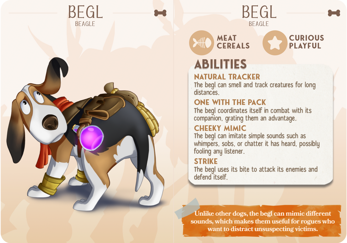 Beagle Companion, Cast N Play, Cornelia's Companions – Daedalus Studios
