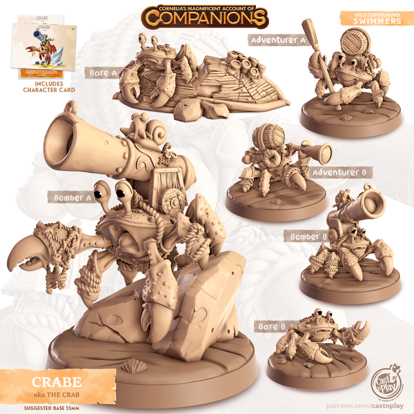 Crabe the Crab, Cornelia's Companions, Cast N Play