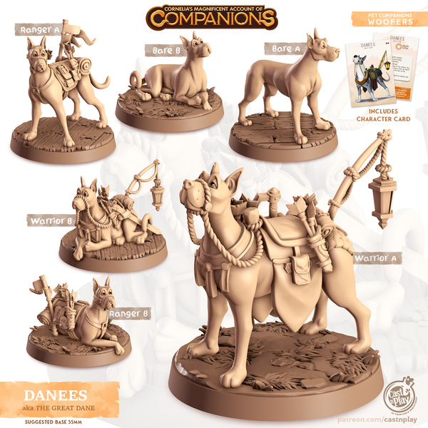 Danees the Great Dane, Cornelia's Companions, Cast N Play