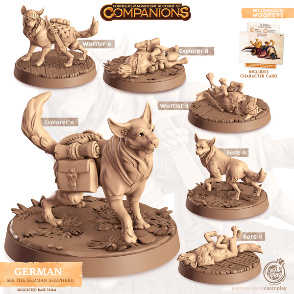 Germa the German Shepherd, Cornelia's Companions, Cast N Play