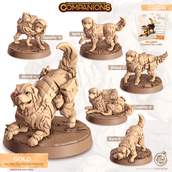 Gold the Golden Retriever, Cornelia's Companions, Cast N Play