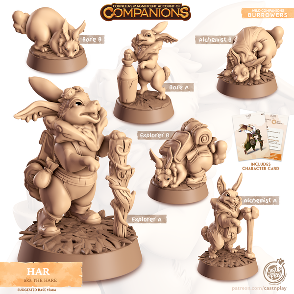 Har the Hare, Cornelia's Companions, Cast N Play