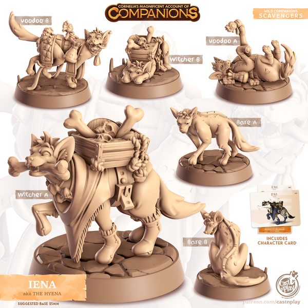 Iena the Hyena, Cornelia's Companions, Cast N Play