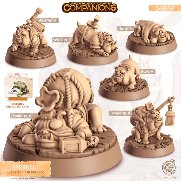 Ingsh the English Bulldog, Cornelia's Companions, Cast N Play