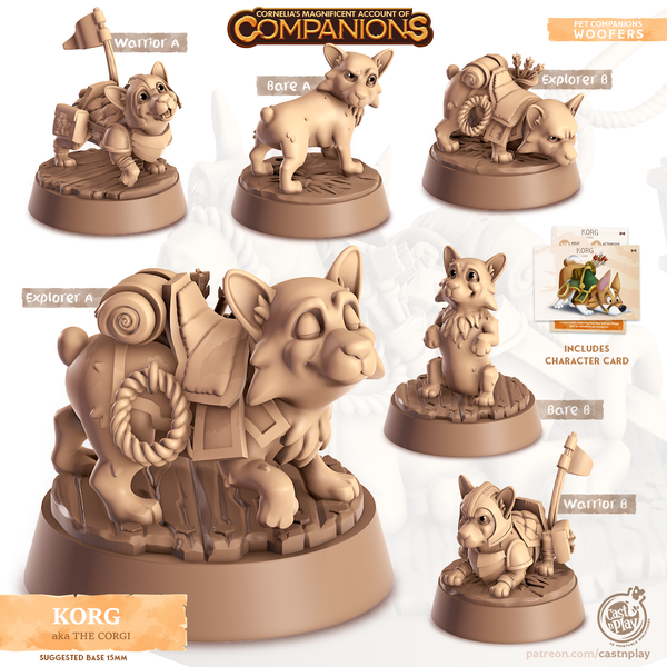 Korg the Corgi, Cornelia's Companions, Cast N Play