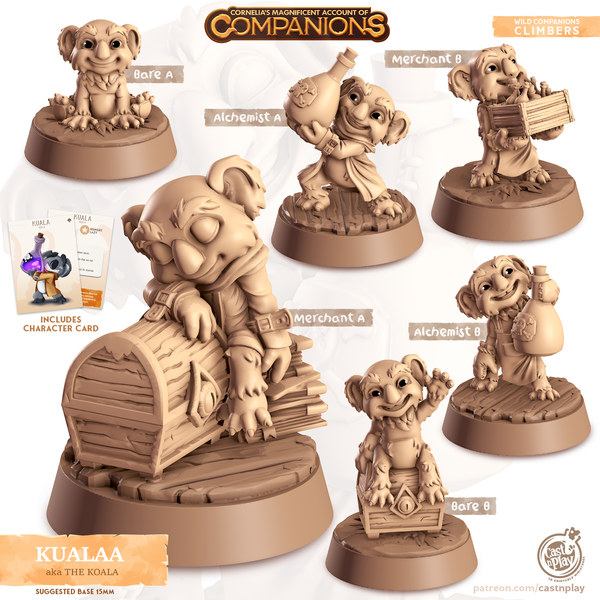 Kualaa the Koala, Cornelia's Companions, Cast N Play