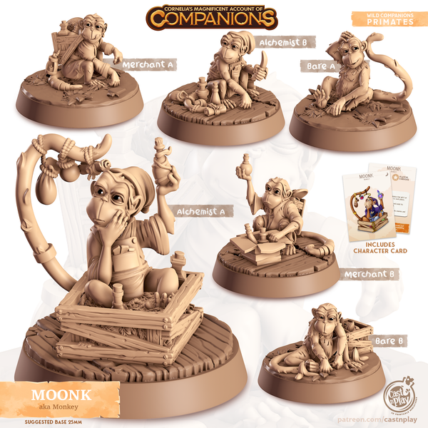 Moonk the Monkey, Cornelia's Companions, Cast N Play