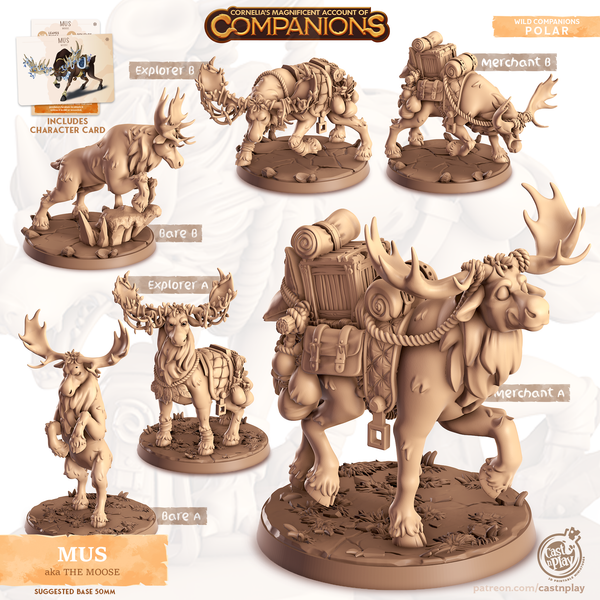 Mus the Moose, Cornelia's Companions, Cast N Play