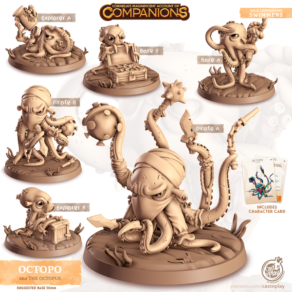 Octopo the Octopus, Cornelia's Companions, Cast N Play