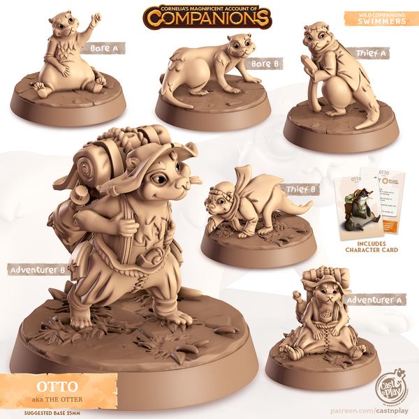 Otto the Otter, Cornelia's Companions, Cast N Play