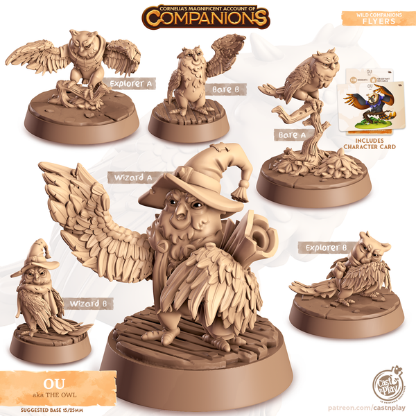 Ou the Owl, Cornelia's Companions, Cast N Play