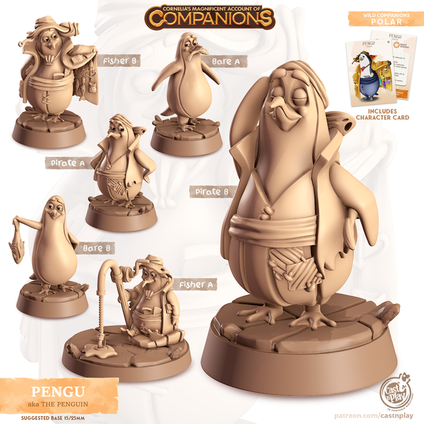 Pengu the Penguin, Cornelia's Companions, Cast N Play