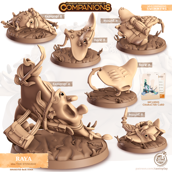 Raya the Stingray, Cornelia's Companions, Cast N Play