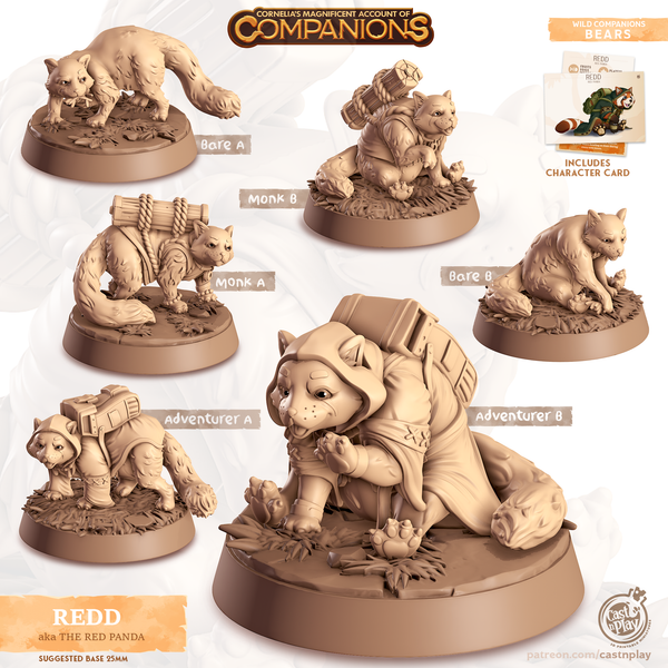 Redd the Red Panda, Cornelia's Companions, Cast N Play