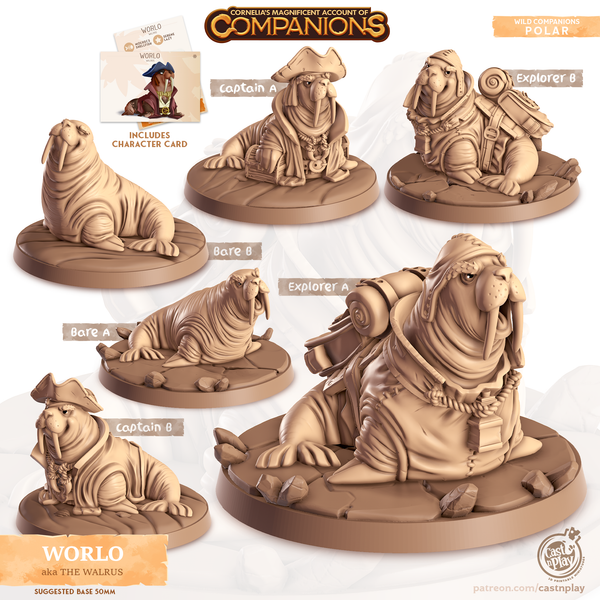 Worlo the Walrus, Cornelia's Companions, Cast N Play